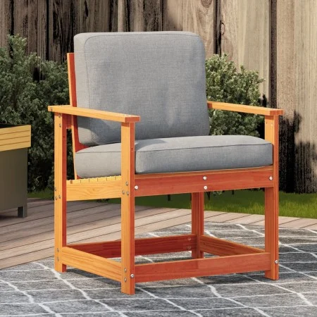 Massiver Gartenstuhl aus braun gewachster Kiefer 62x56x77 cm von vidaXL, Modulare Sofas für den Außenbereich - Ref: Foro24-84...