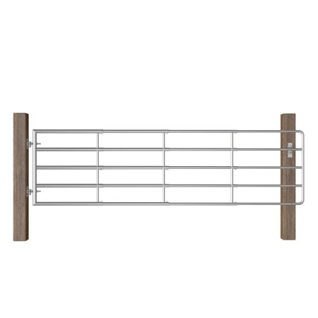Tor mit 5 Stangen für Feldsilberstahl (115-300)x90 cm von vidaXL, Gartentore - Ref: Foro24-145986, Preis: 190,82 €, Rabatt: %