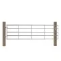 Tor mit 5 Stangen für Feldsilberstahl (115-300)x90 cm von vidaXL, Gartentore - Ref: Foro24-145986, Preis: 190,82 €, Rabatt: %