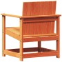 Silla de jardín madera maciza de pino marrón cera 62x56x77 cm by vidaXL, Modular outdoor sofas - Ref: Foro24-844662, Price: 5...