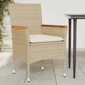 Gartensofas mit Kissen, 2 Stück, aus synthetischem Rattan in Beige. von vidaXL, Gartenstühle - Ref: Foro24-368121, Preis: 144...
