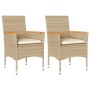Gartensofas mit Kissen, 2 Stück, aus synthetischem Rattan in Beige. von vidaXL, Gartenstühle - Ref: Foro24-368121, Preis: 147...