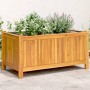 Pflanzgefäß mit massiver Akazienholzverkleidung 80x42x40 cm von vidaXL, Töpfe und Pflanzgefäße - Ref: Foro24-366435, Preis: 9...