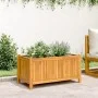 Pflanzgefäß mit massiver Akazienholzverkleidung 80x42x40 cm von vidaXL, Töpfe und Pflanzgefäße - Ref: Foro24-366435, Preis: 8...