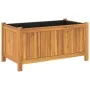 Pflanzgefäß mit massiver Akazienholzverkleidung 80x42x40 cm von vidaXL, Töpfe und Pflanzgefäße - Ref: Foro24-366435, Preis: 8...