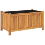 Pflanzgefäß mit massiver Akazienholzverkleidung 80x42x40 cm von vidaXL, Töpfe und Pflanzgefäße - Ref: Foro24-366435, Preis: 9...