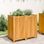 Jardinera con forro madera maciza de acacia 84x42x75 cm by vidaXL, Pots and planters - Ref: Foro24-366437, Price: 134,10 €, D...