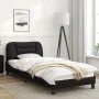 Bed frame with LED lights black synthetic leather 90x190 cm by vidaXL, Beds and slatted bases - Ref: Foro24-3213899, Price: 1...
