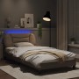 Bettgestell mit LED-Cappuccino-Kunstleder 100x200 cm von vidaXL, Betten und Lattenroste - Ref: Foro24-3213917, Preis: 160,83 ...