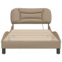 Bed frame with LED cappuccino synthetic leather 100x200 cm by vidaXL, Beds and slatted bases - Ref: Foro24-3213917, Price: 16...