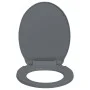 Gray oval quick-release soft-closing toilet seat by vidaXL, Toilet and bidet seats - Ref: Foro24-145817, Price: 24,50 €, Disc...