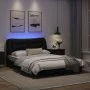 Bed frame with LED lights black synthetic leather 120x200 cm by vidaXL, Beds and slatted bases - Ref: Foro24-3213920, Price: ...
