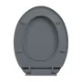 Gray oval quick-release soft-closing toilet seat by vidaXL, Toilet and bidet seats - Ref: Foro24-145817, Price: 24,50 €, Disc...