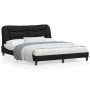 Bed frame with LED lights black PE leather 160x200 cm by vidaXL, Beds and slatted bases - Ref: Foro24-3213941, Price: 267,03 ...