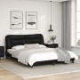Bed frame with LED lights black PE leather 160x200 cm by vidaXL, Beds and slatted bases - Ref: Foro24-3213941, Price: 267,03 ...