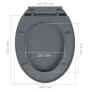 Gray oval quick-release soft-closing toilet seat by vidaXL, Toilet and bidet seats - Ref: Foro24-145817, Price: 24,94 €, Disc...