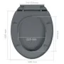 Gray oval quick-release soft-closing toilet seat by vidaXL, Toilet and bidet seats - Ref: Foro24-145817, Price: 24,50 €, Disc...