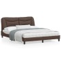 Bed frame with LED lights brown PE leather 160x200 cm by vidaXL, Beds and slatted bases - Ref: Foro24-3213943, Price: 276,51 ...