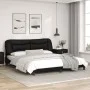 Bed frame with LED light black synthetic leather 180x200 cm by vidaXL, Beds and slatted bases - Ref: Foro24-3213948, Price: 2...