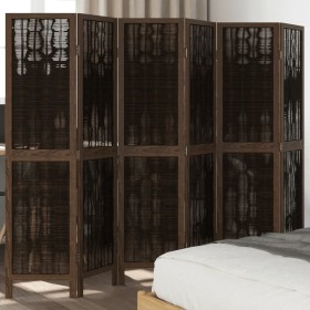 Sechsflügeliger Raumteiler aus dunkelbraunem Paulownia-Holz. von vidaXL, Raumteiler - Ref: Foro24-358665, Preis: 127,96 €, Ra...