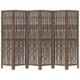 Biombo separador de 6 paneles madera paulownia marrón oscuro by vidaXL, Room dividers - Ref: Foro24-358665, Price: 125,97 €, ...