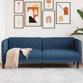 Sofá de 3 plazas tela azul by vidaXL, Sofas - Ref: Foro24-372619, Price: 335,41 €, Discount: %
