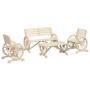 Juego de muebles de jardín 4 piezas madera maciza de abeto by vidaXL, Garden sets - Ref: Foro24-3207131, Price: 407,42 €, Dis...