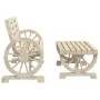 4-teiliges Gartensitzgruppen-Set aus massivem Fichtenholz von vidaXL, Gartensets - Ref: Foro24-3207131, Preis: 400,21 €, Raba...