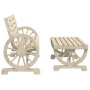 Juego de muebles de jardín 4 piezas madera maciza de abeto by vidaXL, Garden sets - Ref: Foro24-3207131, Price: 407,42 €, Dis...