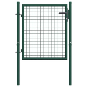Green steel fence gate 100x75 cm by vidaXL, garden gates - Ref: Foro24-145732, Price: 120,82 €, Discount: %