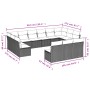 Set de sofás de jardín y cojines 13 pzas ratán sintético negro by vidaXL, Garden sets - Ref: Foro24-3250225, Price: 743,19 €,...