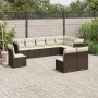 Set de sofás de jardín 10 pzas y cojines ratán sintético marrón by vidaXL, Garden sets - Ref: Foro24-3217803, Price: 637,69 €...