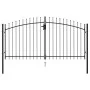 Doppeltüriges Zauntor mit schwarzen Stahlspitzen 3x1,5 m von vidaXL, Gartentore - Ref: Foro24-146028, Preis: 192,23 €, Rabatt: %