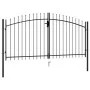 Doppeltüriges Zauntor mit schwarzen Stahlspitzen 3x1,5 m von vidaXL, Gartentore - Ref: Foro24-146028, Preis: 192,23 €, Rabatt: %