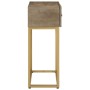 Mesa consola madera maciza de mango y hierro 90x30x76 cm by vidaXL, Lockers and storage cabinets - Ref: Foro24-372018, Price:...