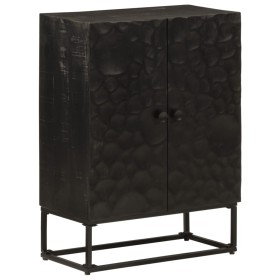 Eisen- und massives Mangoholz-Sideboard in Schwarz 55x30x76 cm von vidaXL, Schließfächer und Lagerschränke - Ref: Foro24-3720...