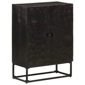 Eisen- und massives Mangoholz-Sideboard in Schwarz 55x30x76 cm von vidaXL, Schließfächer und Lagerschränke - Ref: Foro24-3720...