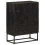 Eisen- und massives Mangoholz-Sideboard in Schwarz 55x30x76 cm von vidaXL, Schließfächer und Lagerschränke - Ref: Foro24-3720...