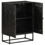 Eisen- und massives Mangoholz-Sideboard in Schwarz 55x30x76 cm von vidaXL, Schließfächer und Lagerschränke - Ref: Foro24-3720...