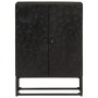 Aparador de hierro y madera maciza de mango negro 55x30x76 cm by vidaXL, Lockers and storage cabinets - Ref: Foro24-372005, P...