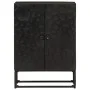 Eisen- und massives Mangoholz-Sideboard in Schwarz 55x30x76 cm von vidaXL, Schließfächer und Lagerschränke - Ref: Foro24-3720...