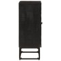 Eisen- und massives Mangoholz-Sideboard in Schwarz 55x30x76 cm von vidaXL, Schließfächer und Lagerschränke - Ref: Foro24-3720...