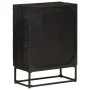 Eisen- und massives Mangoholz-Sideboard in Schwarz 55x30x76 cm von vidaXL, Schließfächer und Lagerschränke - Ref: Foro24-3720...