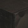 Aparador de hierro y madera maciza de mango negro 55x30x76 cm