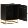 Mesita de noche madera maciza mango y hierro negro 40x30x50 cm by vidaXL, Lockers and storage cabinets - Ref: Foro24-372024, ...