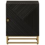 Mesita de noche madera maciza mango y hierro negro 40x30x50 cm by vidaXL, Lockers and storage cabinets - Ref: Foro24-372024, ...