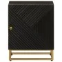 Mesita de noche madera maciza mango y hierro negro 40x30x50 cm by vidaXL, Lockers and storage cabinets - Ref: Foro24-372024, ...