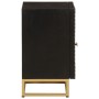 Mesita de noche madera maciza mango y hierro negro 40x30x50 cm by vidaXL, Lockers and storage cabinets - Ref: Foro24-372024, ...