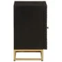 Mesita de noche madera maciza mango y hierro negro 40x30x50 cm by vidaXL, Lockers and storage cabinets - Ref: Foro24-372024, ...