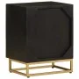 Mesita de noche madera maciza mango y hierro negro 40x30x50 cm by vidaXL, Lockers and storage cabinets - Ref: Foro24-372024, ...